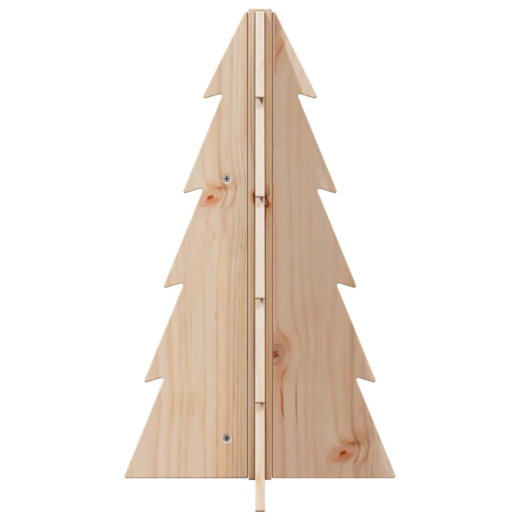 vidaXL Brad de Crăciun decorativ, 69,5 cm, lemn de pin masiv vidaXL Brad de Crăciun decorativ, 69,5 cm, lemn de pin masiv