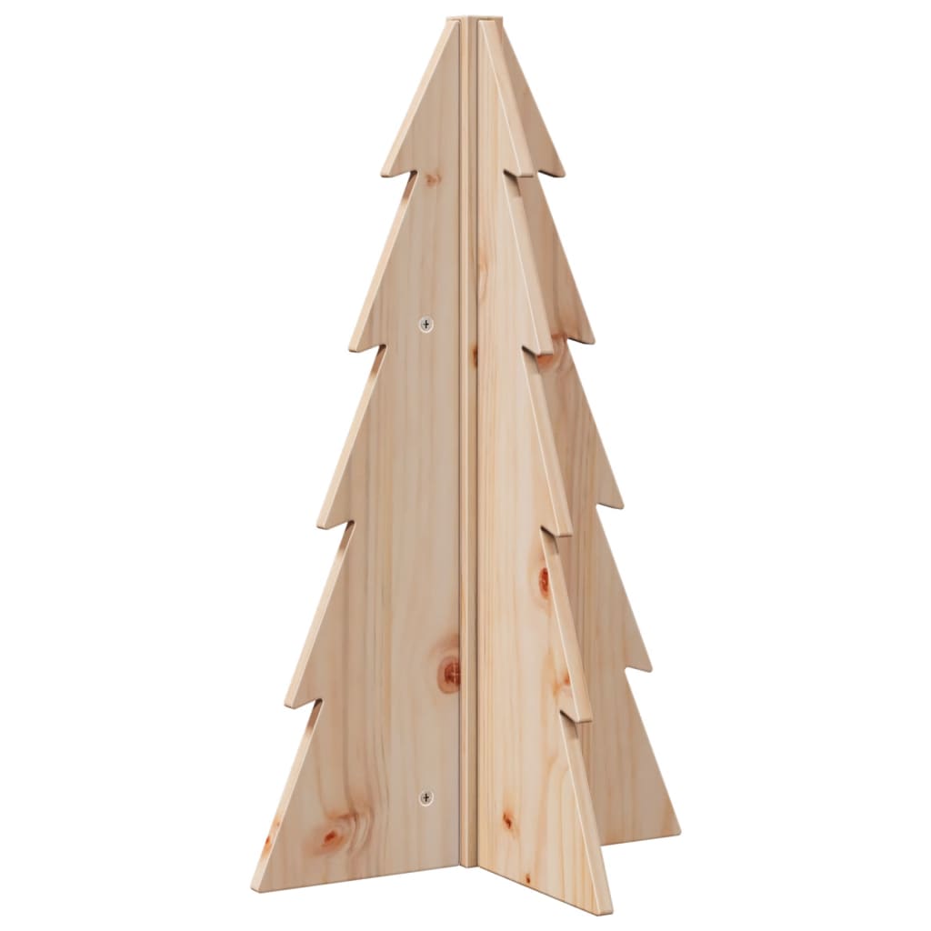 vidaXL Brad de Crăciun decorativ, 69,5 cm, lemn de pin masiv vidaXL Brad de Crăciun decorativ, 69,5 cm, lemn de pin masiv