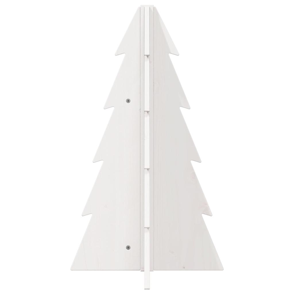 vidaXL Brad de Crăciun decorativ, alb, 69,5 cm, lemn de pin masiv vidaXL Brad de Crăciun decorativ, alb, 69,5 cm, lemn de pin masiv