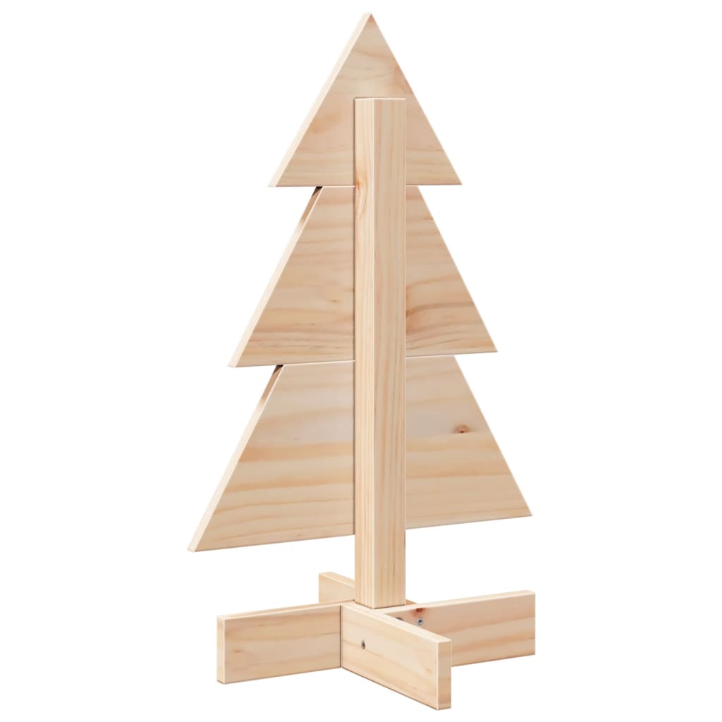 vidaXL Brad de Crăciun din lemn decorativ, 60 cm, lemn de pin masiv vidaXL Brad de Crăciun din lemn decorativ, 60 cm, lemn de pin masiv