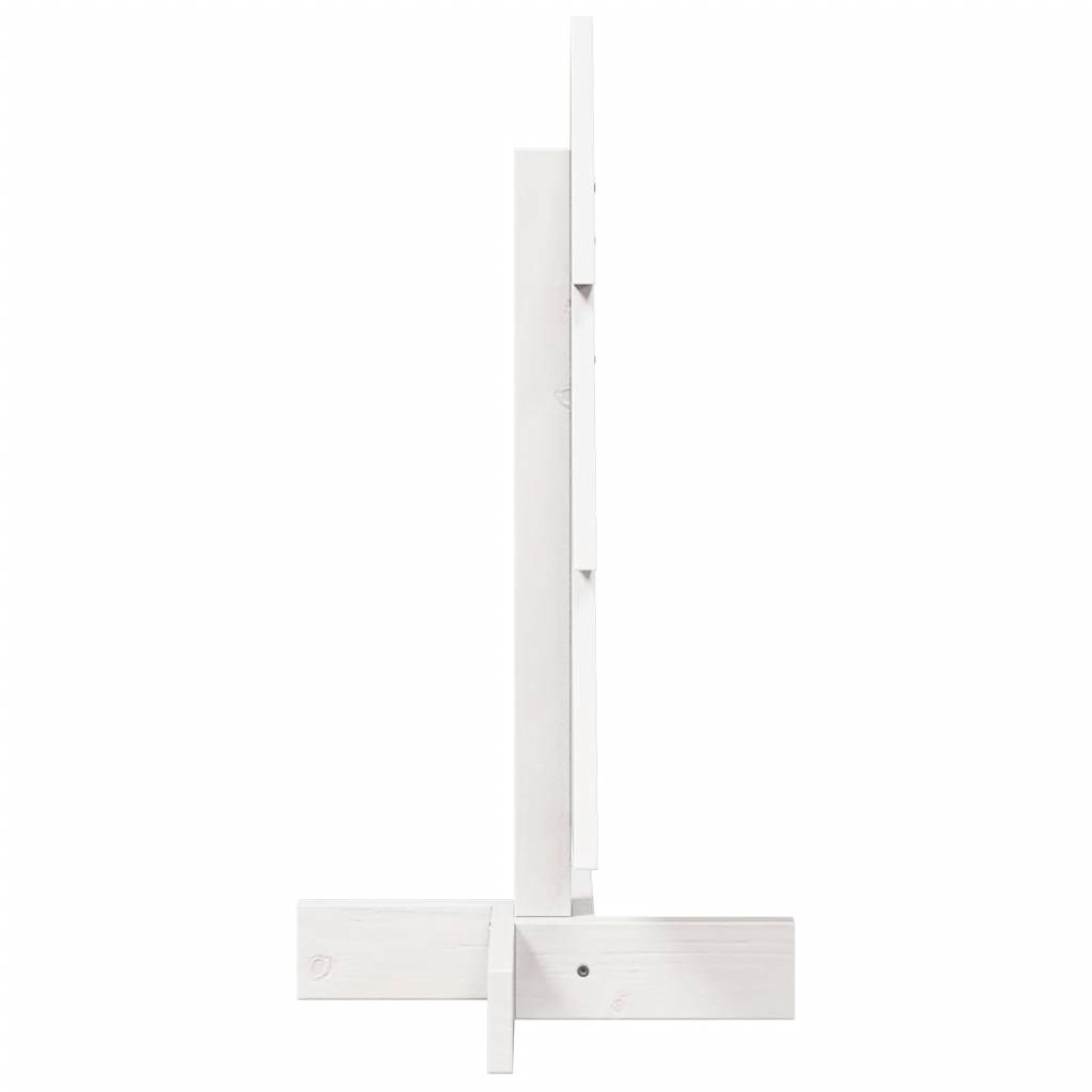 vidaXL Brad de Crăciun decorativ, alb, 60 cm, lemn de pin masiv vidaXL Brad de Crăciun decorativ, alb, 60 cm, lemn de pin masiv