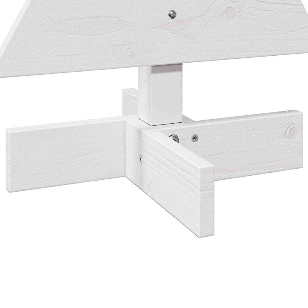vidaXL Brad de Crăciun decorativ, alb, 60 cm, lemn de pin masiv vidaXL Brad de Crăciun decorativ, alb, 60 cm, lemn de pin masiv