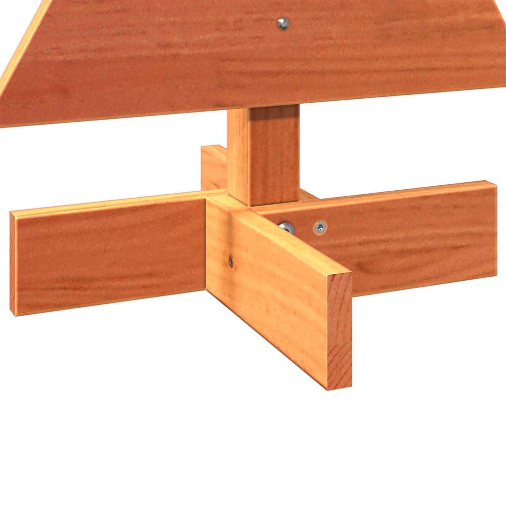 vidaXL Brad de Crăciun decorativ, maro ceruit, 60 cm, lemn pin masiv vidaXL Brad de Crăciun decorativ, maro ceruit, 60 cm, lemn pin masiv