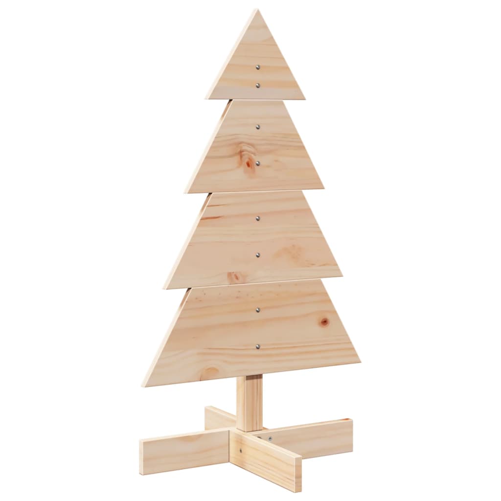 vidaXL Brad de Crăciun din lemn decorativ, 80 cm, lemn de pin masiv vidaXL Brad de Crăciun din lemn decorativ, 80 cm, lemn de pin masiv