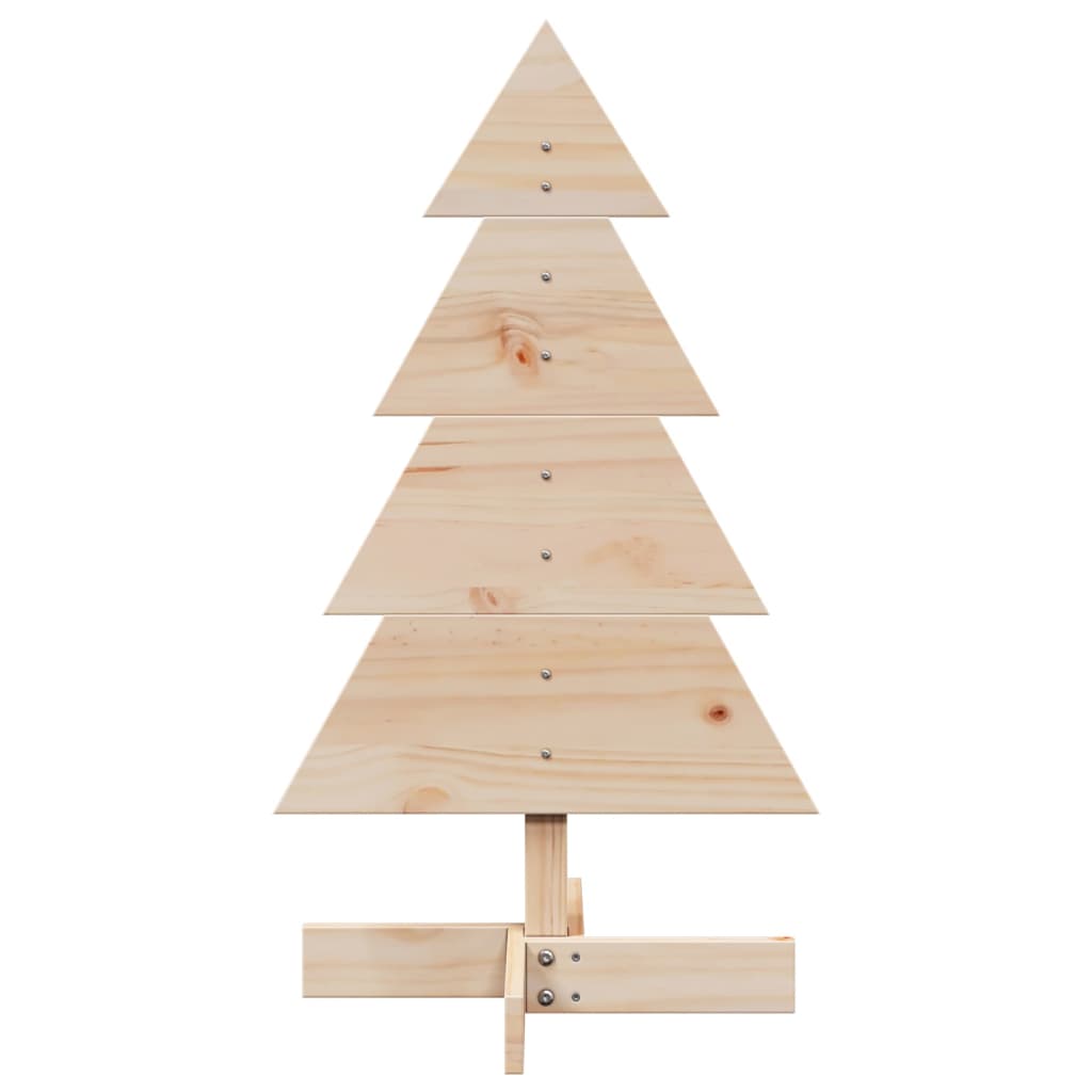vidaXL Brad de Crăciun din lemn decorativ, 80 cm, lemn de pin masiv vidaXL Brad de Crăciun din lemn decorativ, 80 cm, lemn de pin masiv
