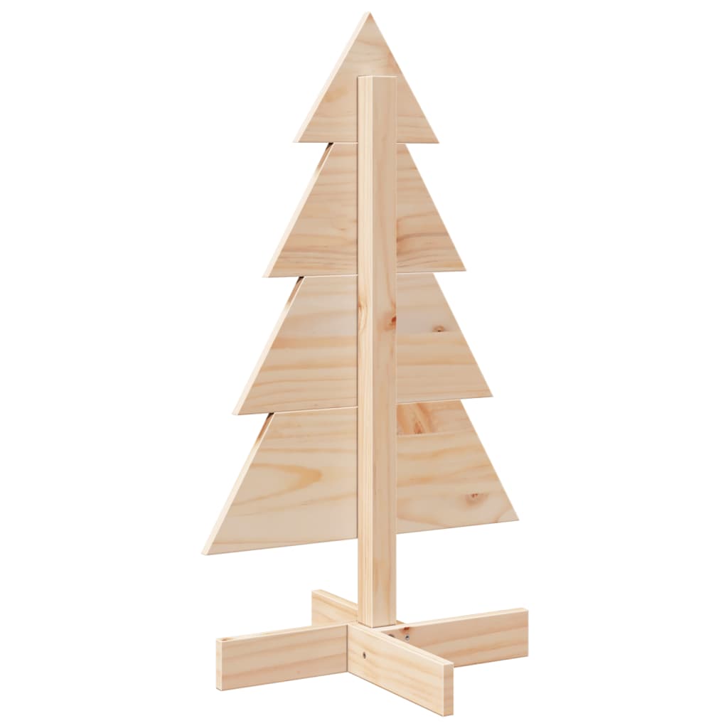 vidaXL Brad de Crăciun din lemn decorativ, 80 cm, lemn de pin masiv vidaXL Brad de Crăciun din lemn decorativ, 80 cm, lemn de pin masiv