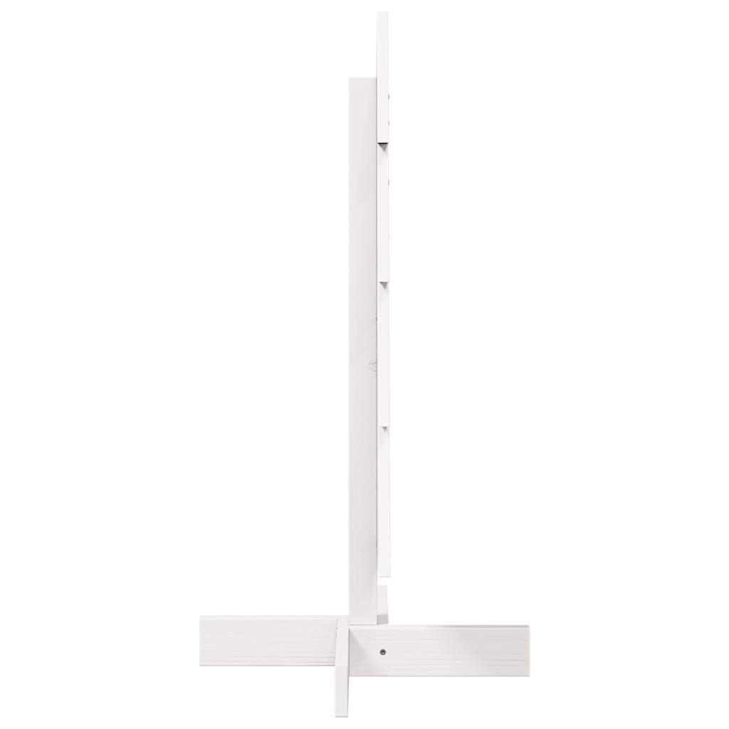 vidaXL Brad de Crăciun decorativ, alb, 80 cm, lemn de pin masiv