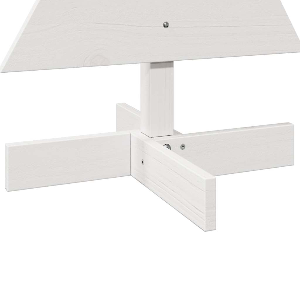 vidaXL Brad de Crăciun decorativ, alb, 80 cm, lemn de pin masiv