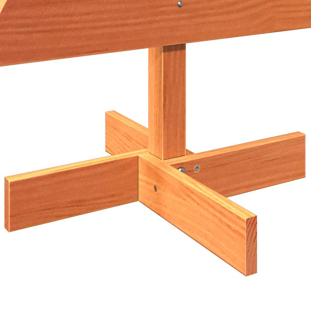 vidaXL Brad de Crăciun decorativ, maro ceruit, 100 cm, lemn pin masiv vidaXL Brad de Crăciun decorativ, maro ceruit, 100 cm, lemn pin masiv