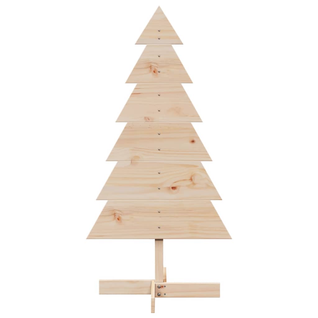 vidaXL Brad de Crăciun din lemn decorativ, 120 cm, lemn de pin masiv vidaXL Brad de Crăciun din lemn decorativ, 120 cm, lemn de pin masiv