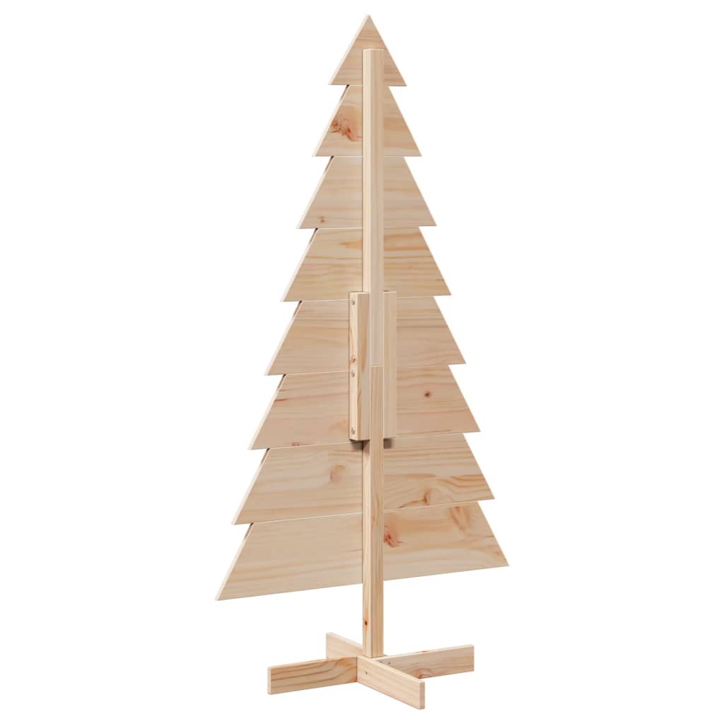 vidaXL Brad de Crăciun din lemn decorativ, 150 cm, lemn de pin masiv