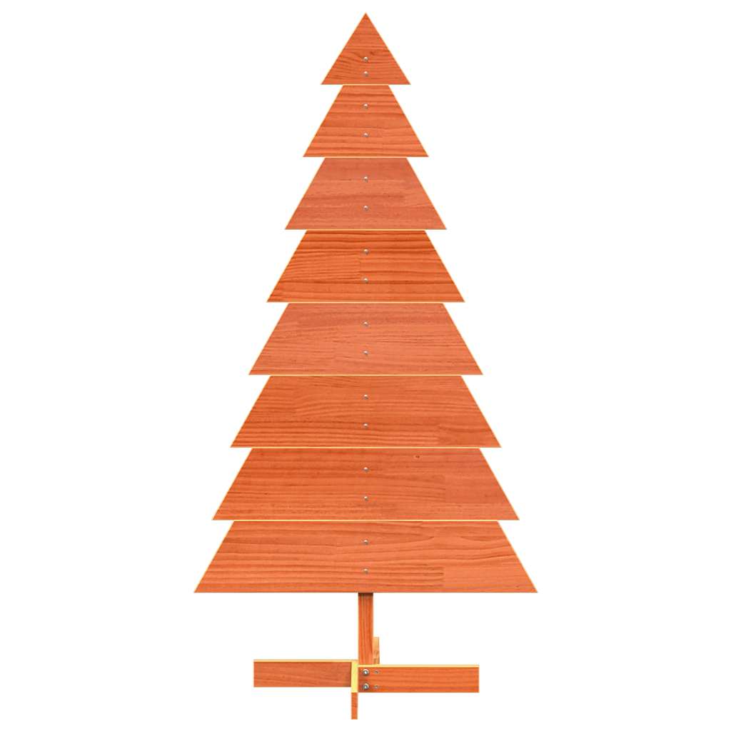 vidaXL Brad de Crăciun decorativ, maro ceruit, 150 cm, lemn pin masiv vidaXL Brad de Crăciun decorativ, maro ceruit, 150 cm, lemn pin masiv