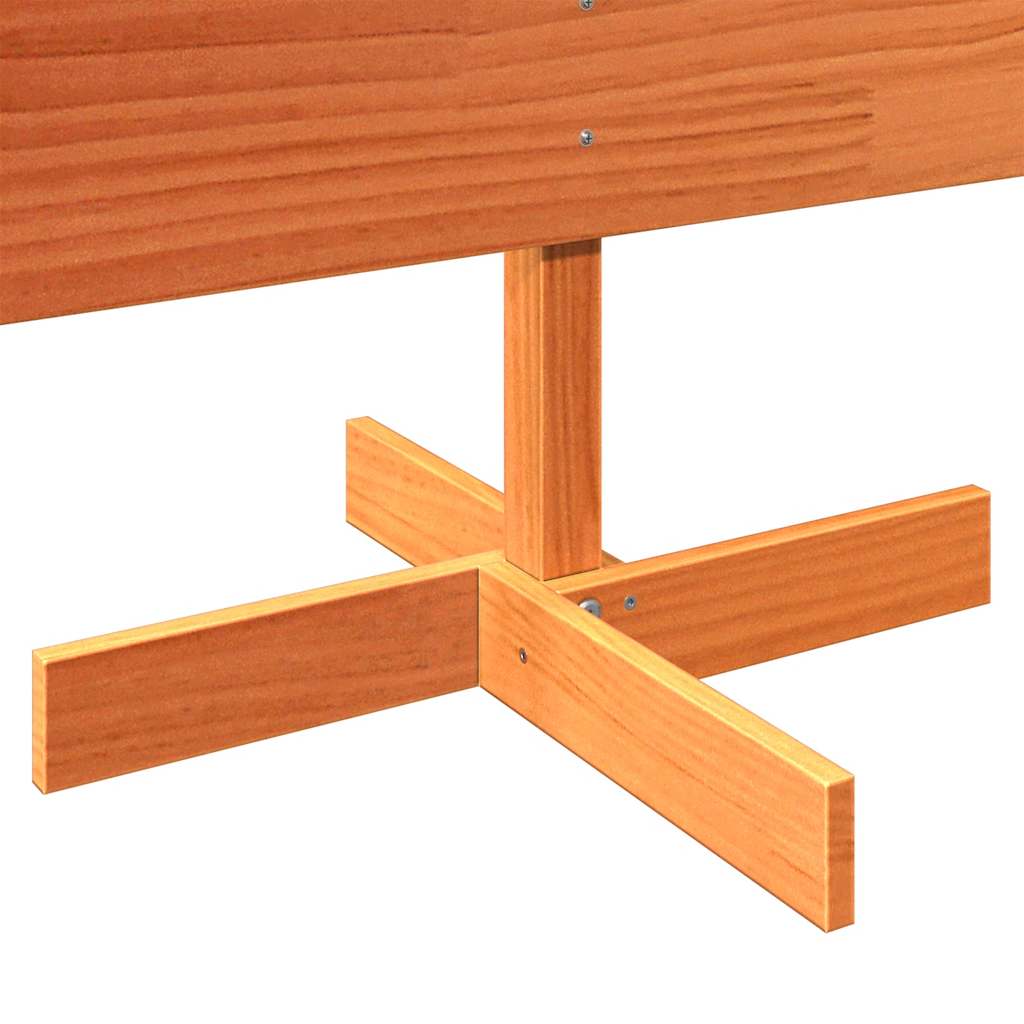 vidaXL Brad de Crăciun decorativ, maro ceruit, 150 cm, lemn pin masiv vidaXL Brad de Crăciun decorativ, maro ceruit, 150 cm, lemn pin masiv