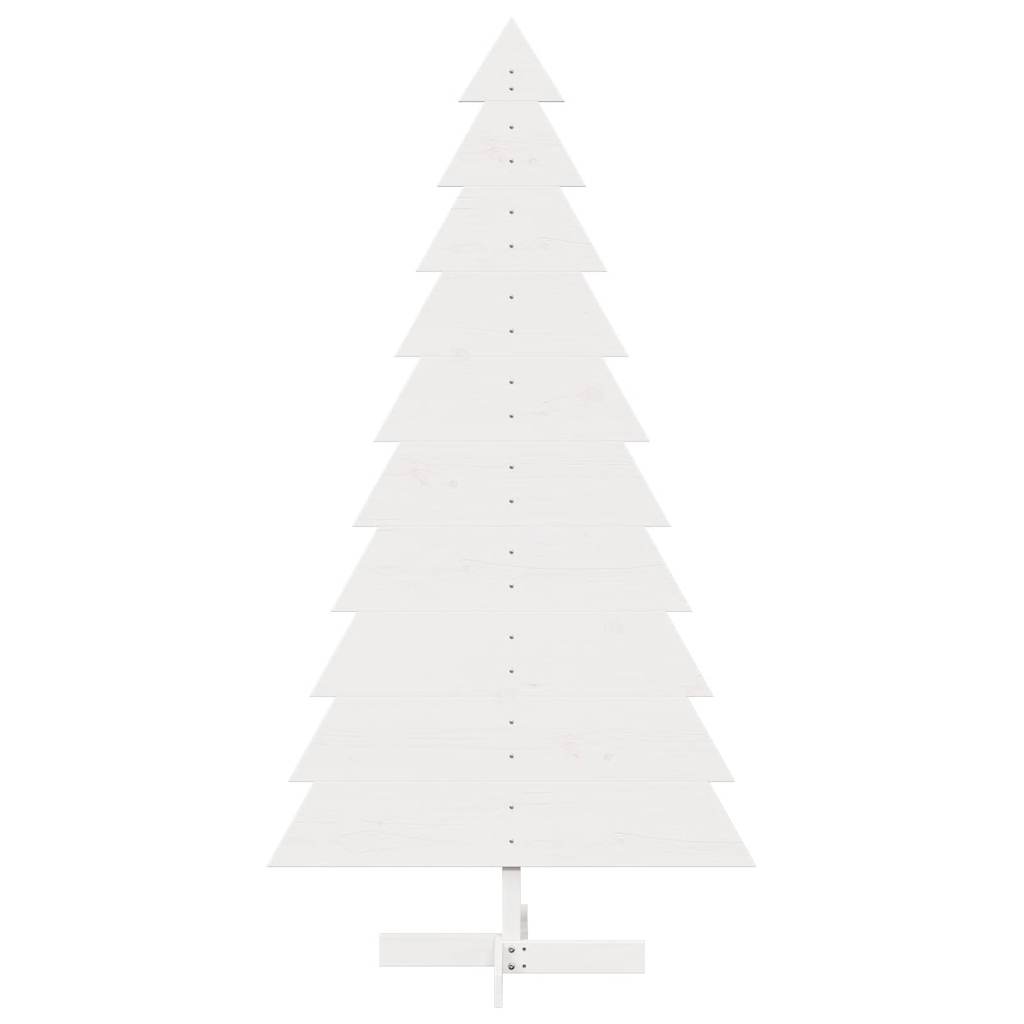 vidaXL Brad de Crăciun decorativ, alb, 180 cm, lemn de pin masiv vidaXL Brad de Crăciun decorativ, alb, 180 cm, lemn de pin masiv