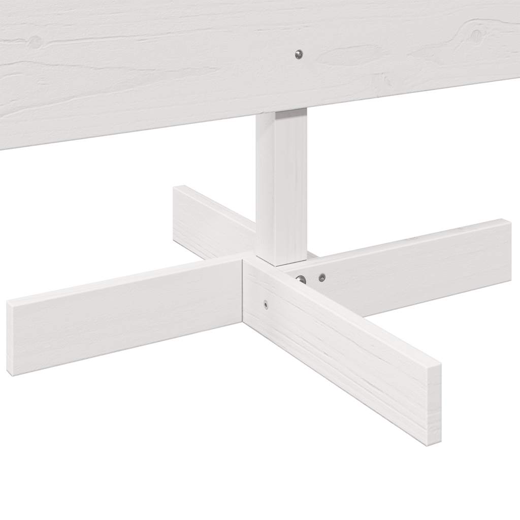 vidaXL Brad de Crăciun decorativ, alb, 180 cm, lemn de pin masiv vidaXL Brad de Crăciun decorativ, alb, 180 cm, lemn de pin masiv