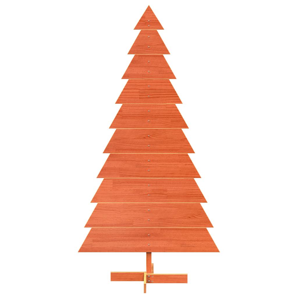 vidaXL Brad de Crăciun decorativ, maro ceruit, 180 cm, lemn pin masiv