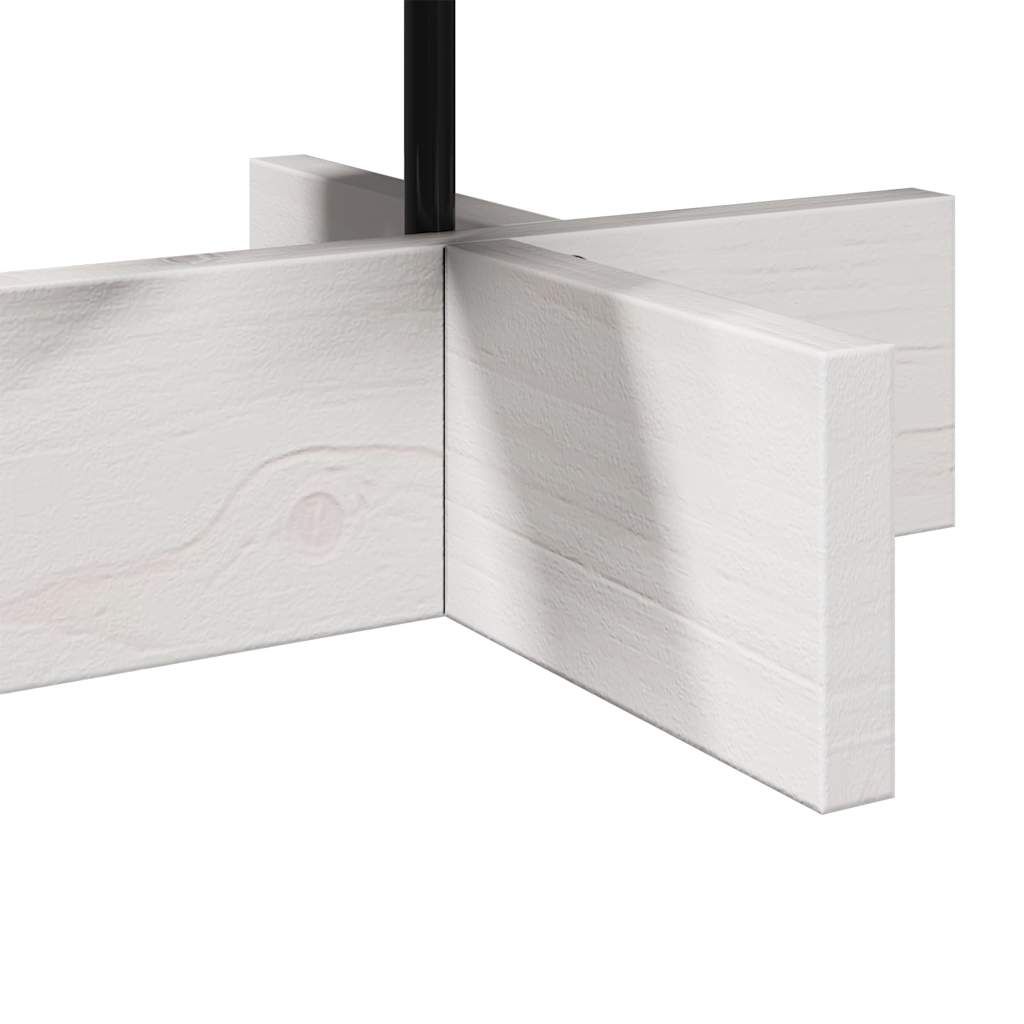 vidaXL Brad de Crăciun decorativ, alb, 60 cm, lemn de pin masiv