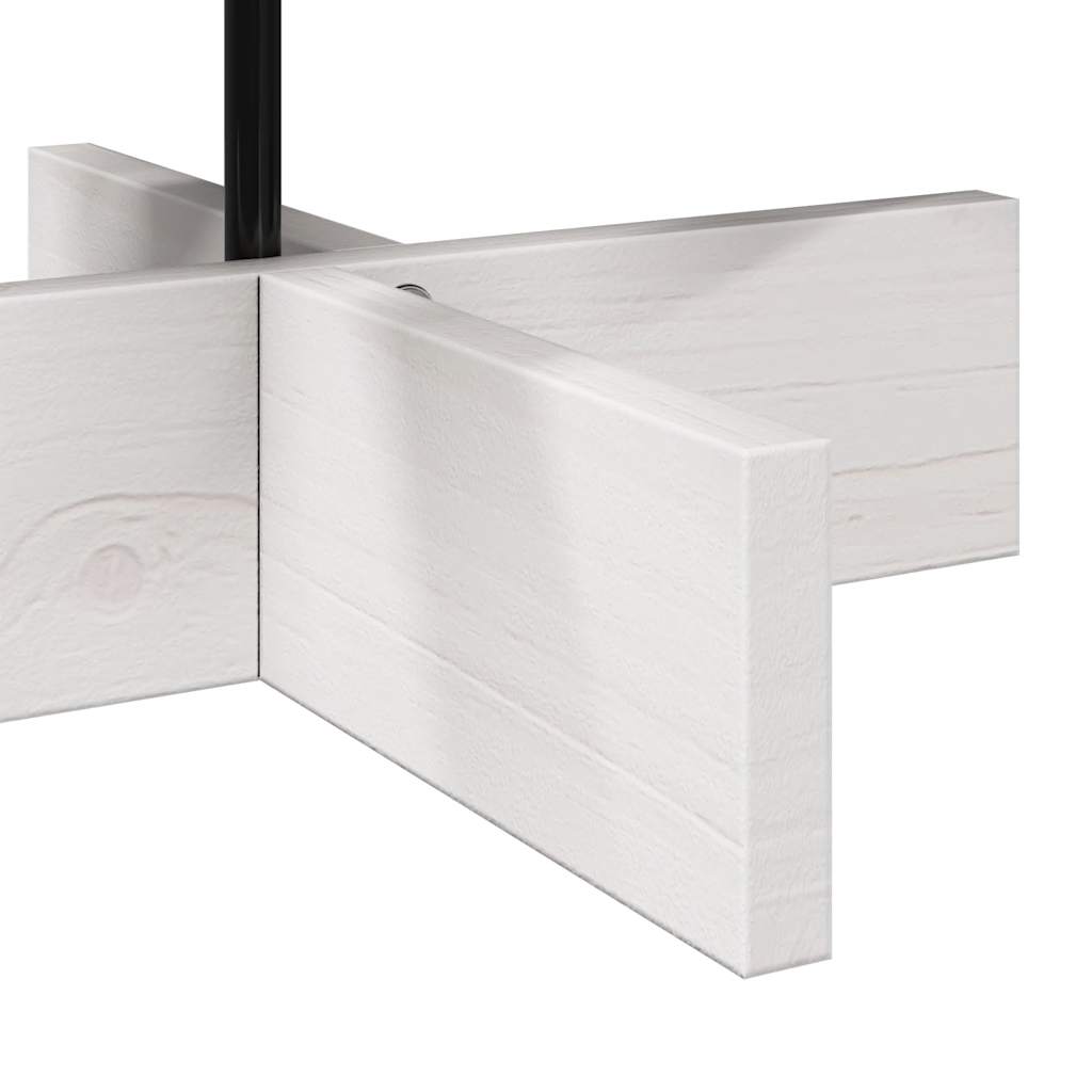 vidaXL Brad de Crăciun decorativ, alb, 80 cm, lemn de pin masiv