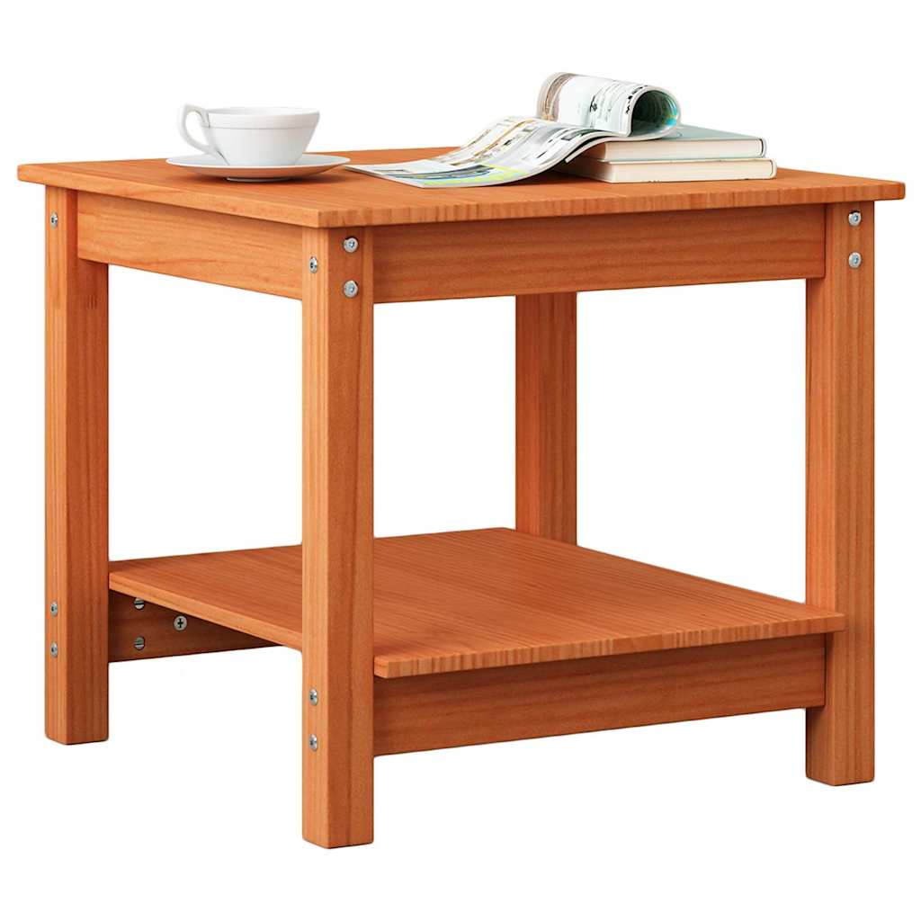 vidaXL Masă de cafea Maro ceruit 50 x 50 x 45 cm Lemn masiv de pin