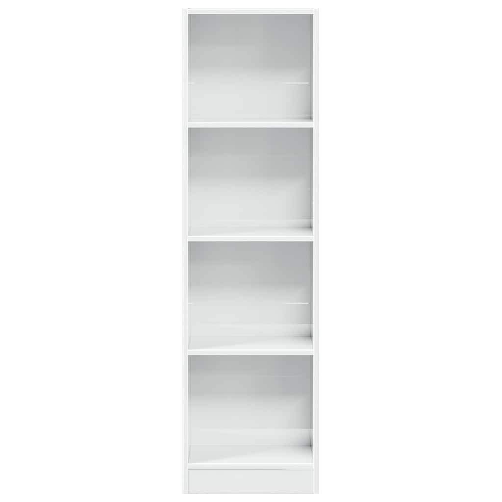vidaXL Bibliotecă, alb extralucios, 40x24x143 cm, lemn prelucrat vidaXL Bibliotecă, alb extralucios, 40x24x143 cm, lemn prelucrat