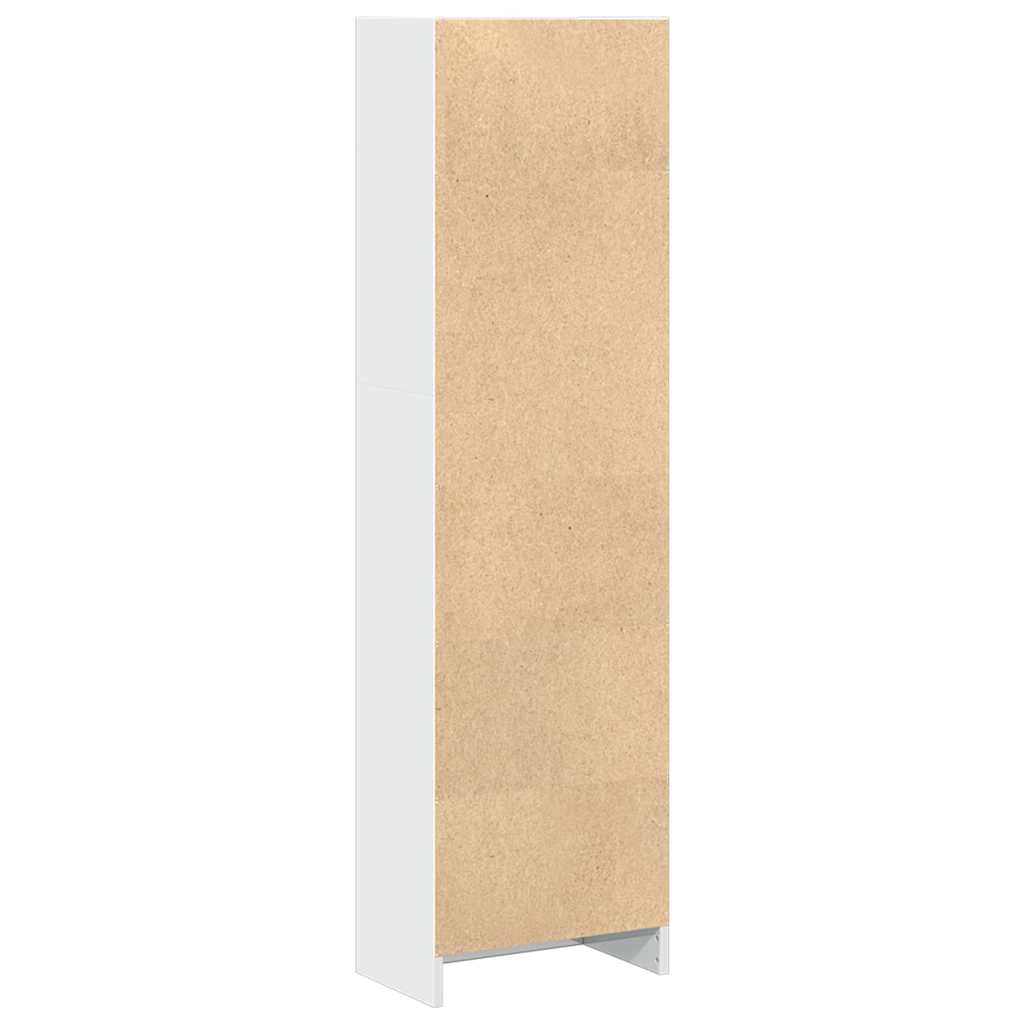 vidaXL Bibliotecă, alb extralucios, 40x24x143 cm, lemn prelucrat vidaXL Bibliotecă, alb extralucios, 40x24x143 cm, lemn prelucrat