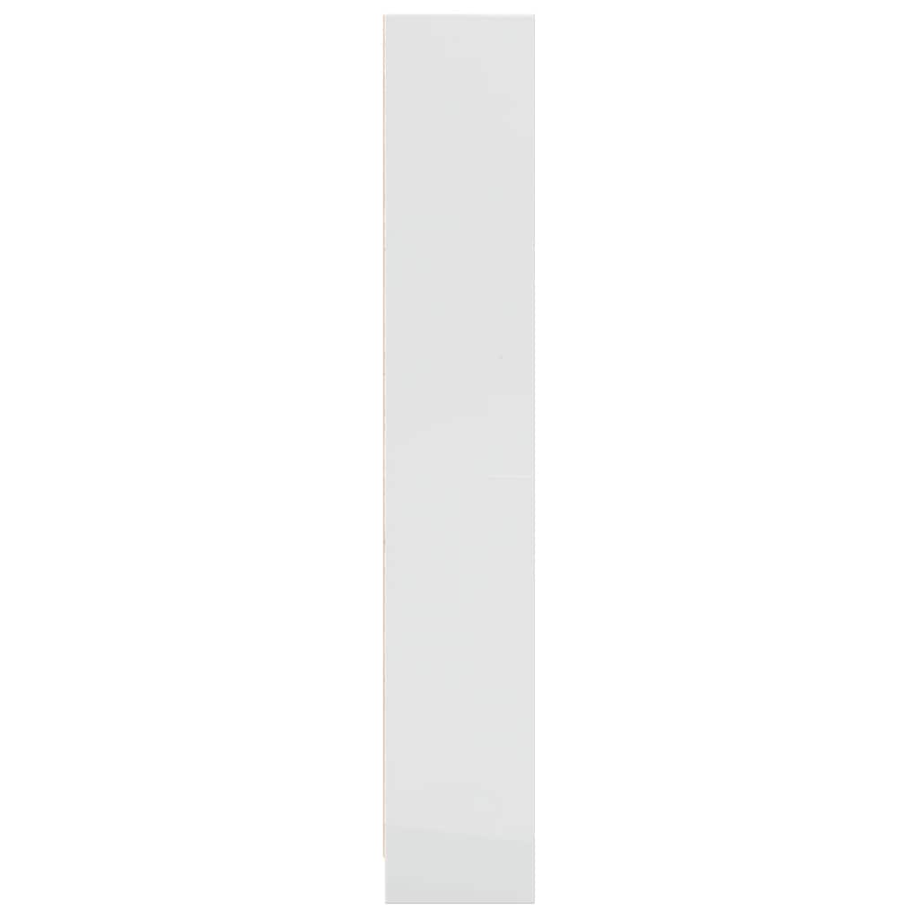vidaXL Bibliotecă, alb extralucios, 60x24x143 cm, lemn prelucrat vidaXL Bibliotecă, alb extralucios, 60x24x143 cm, lemn prelucrat