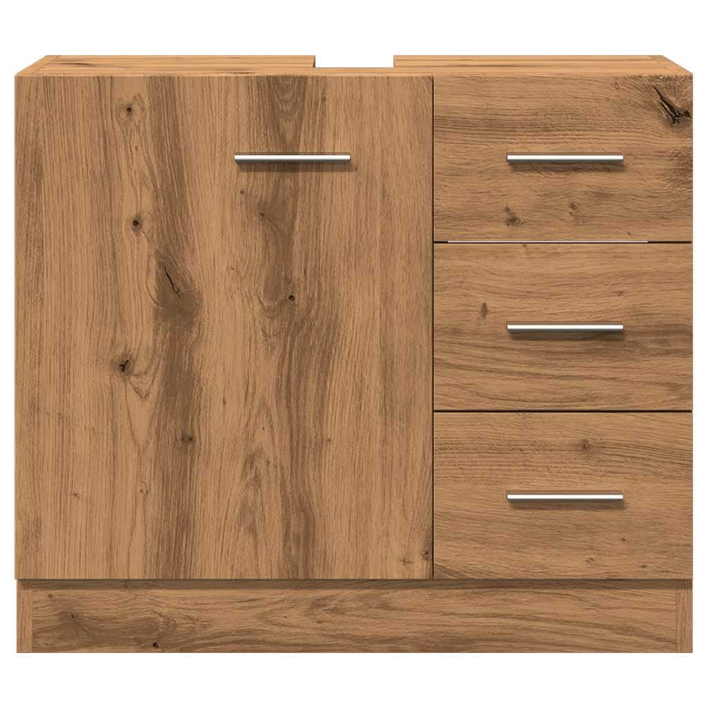 vidaXL Dulap chiuvetă, stejar artizanal, 63x30x54 cm, lemn prelucrat