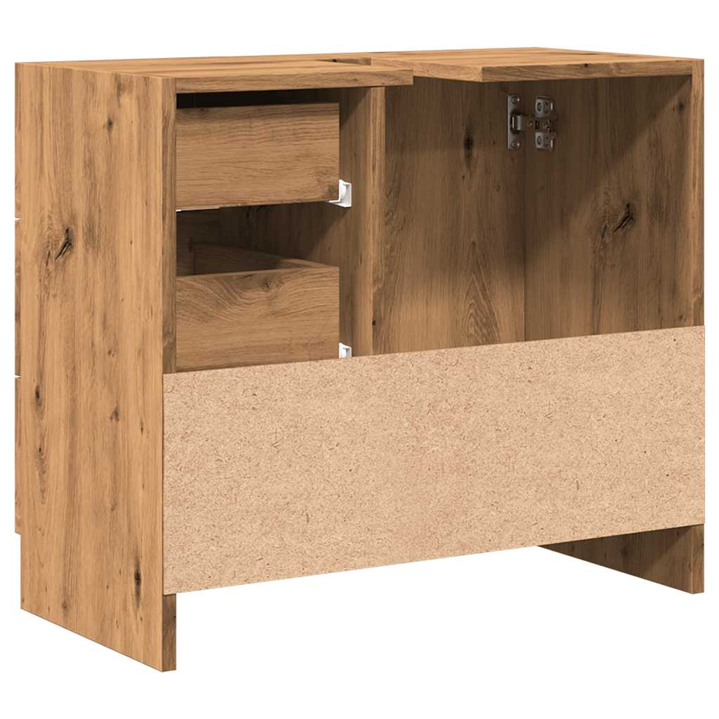 vidaXL Dulap chiuvetă, stejar artizanal, 63x30x54 cm, lemn prelucrat