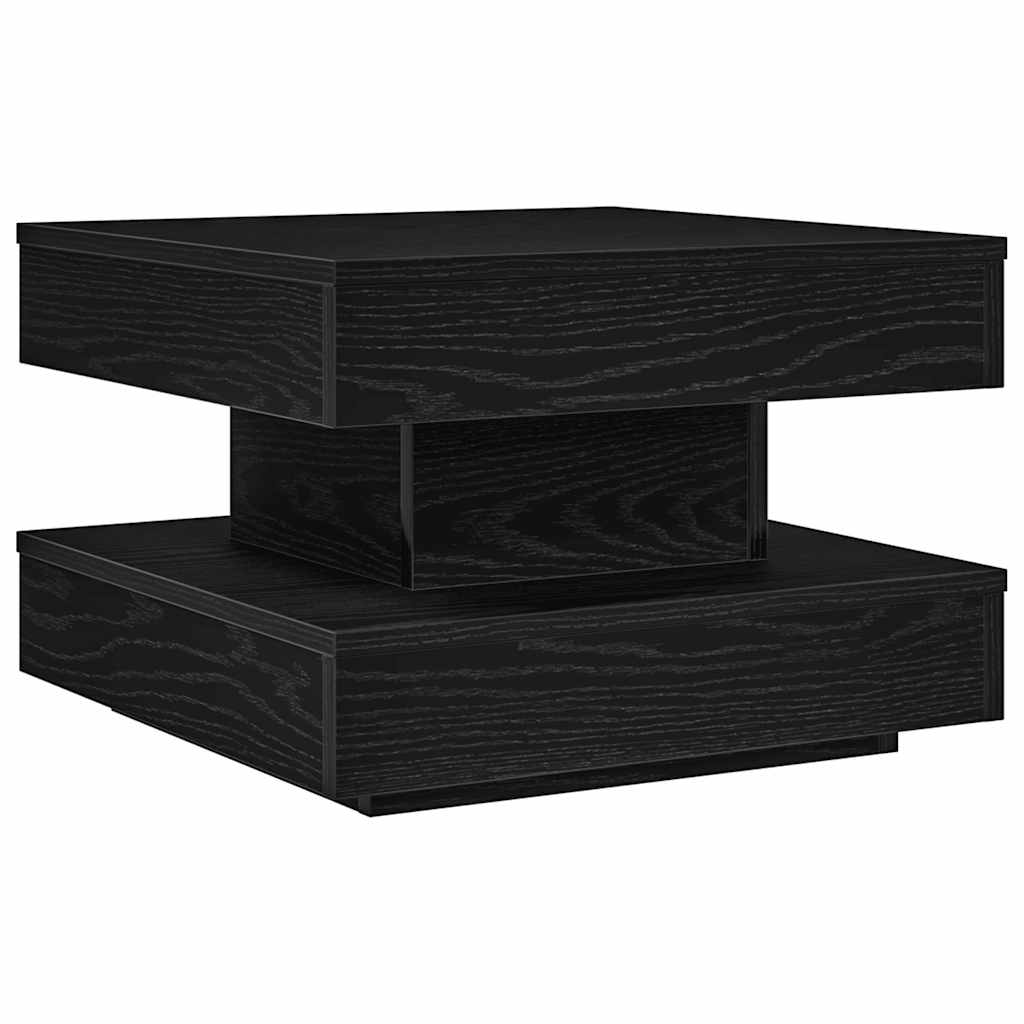 vidaXL Măsuță cafea rotativă 360 grade, negru 50x50x34,5 cm vidaXL Măsuță cafea rotativă 360 grade, negru 50x50x34,5 cm