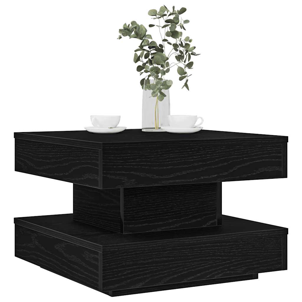 vidaXL Măsuță cafea rotativă 360 grade, negru 50x50x34,5 cm vidaXL Măsuță cafea rotativă 360 grade, negru 50x50x34,5 cm