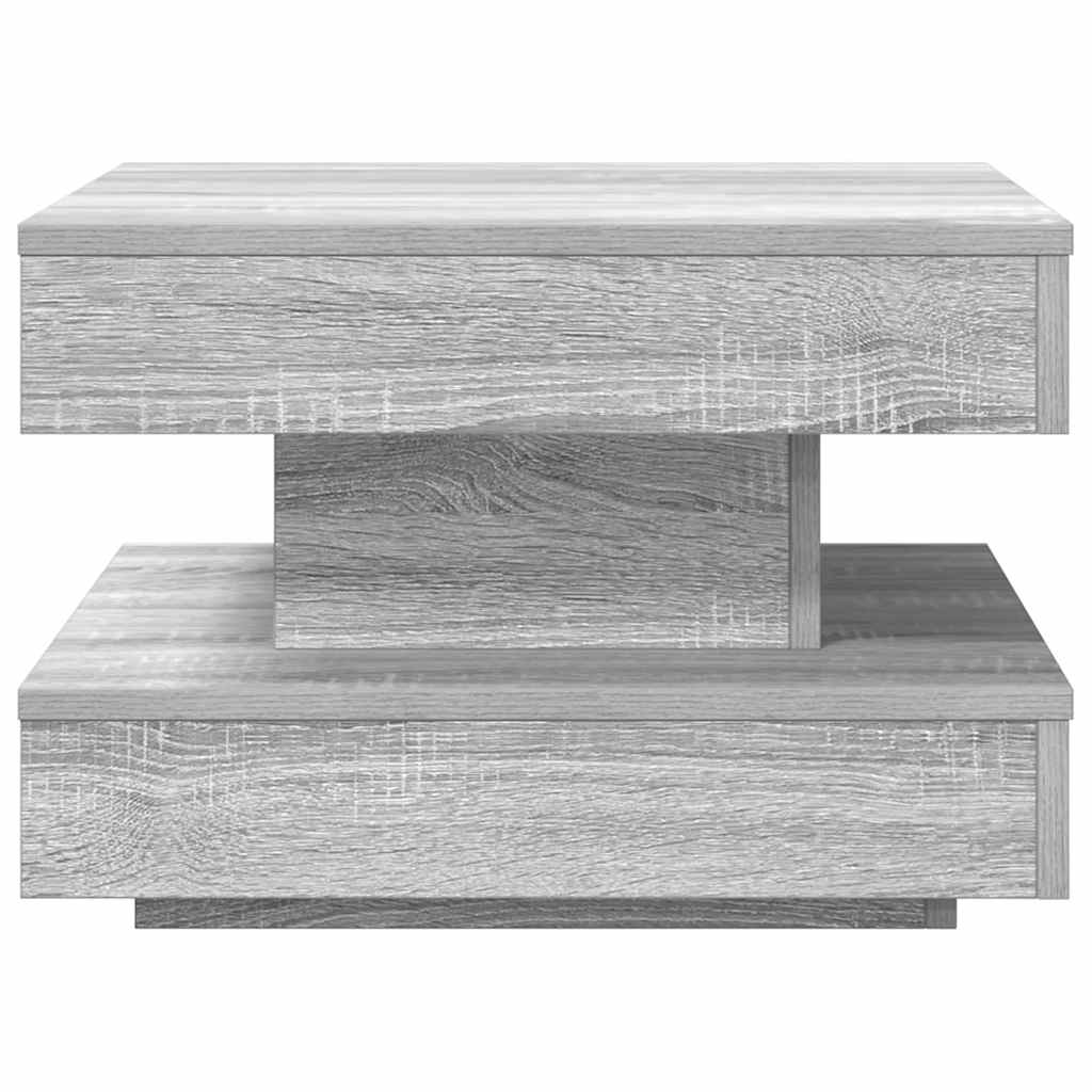vidaXL Măsuță cafea rotativă 360 grade, sonoma gri 50x50x34,5 cm vidaXL Măsuță cafea rotativă 360 grade, sonoma gri 50x50x34,5 cm