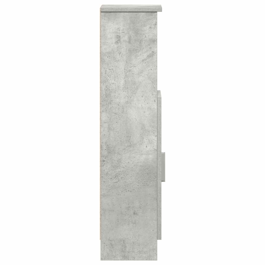 vidaXL Dulap de baie cu suport role, gri beton, 20,5x22x90 cm