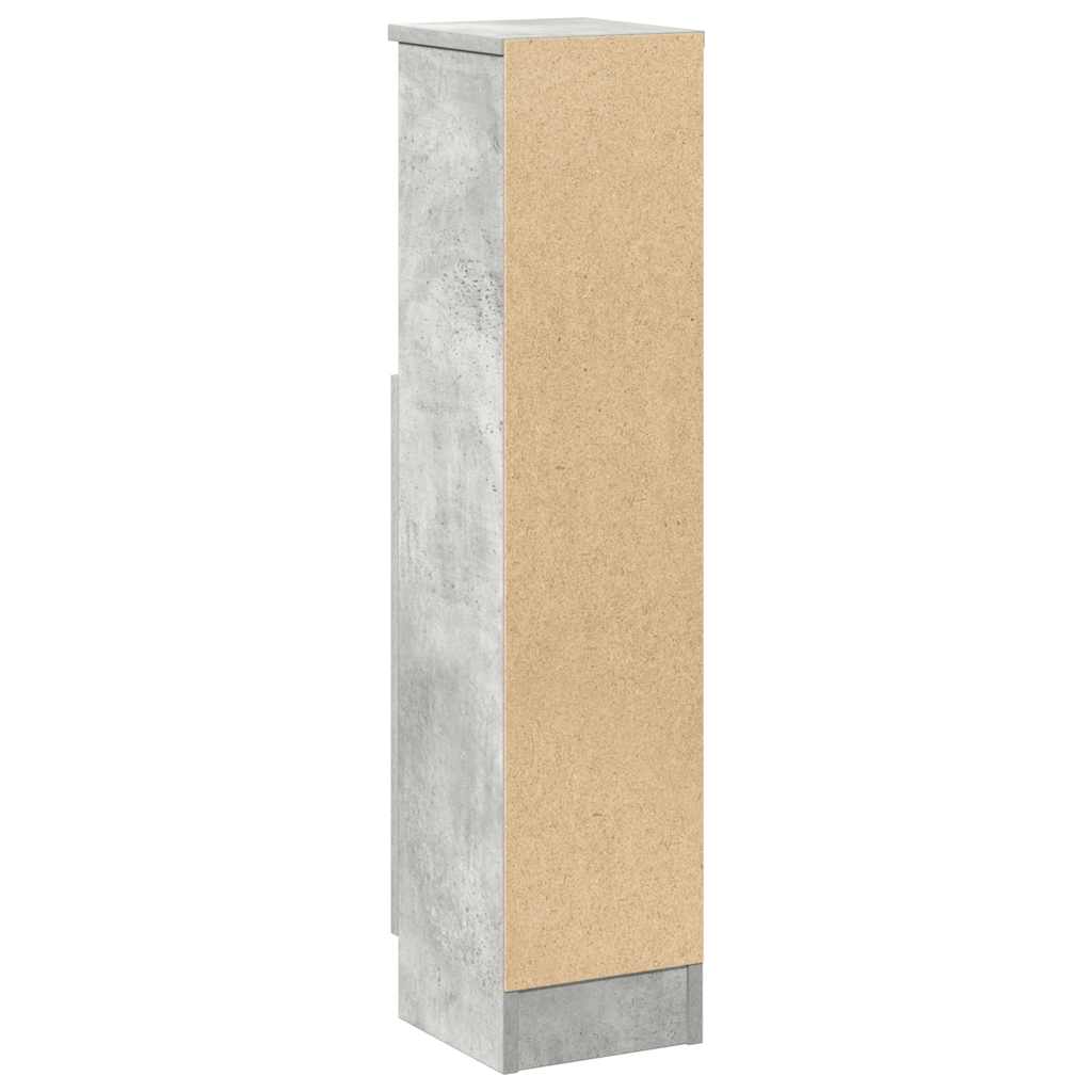 vidaXL Dulap de baie cu suport role, gri beton, 20,5x22x90 cm