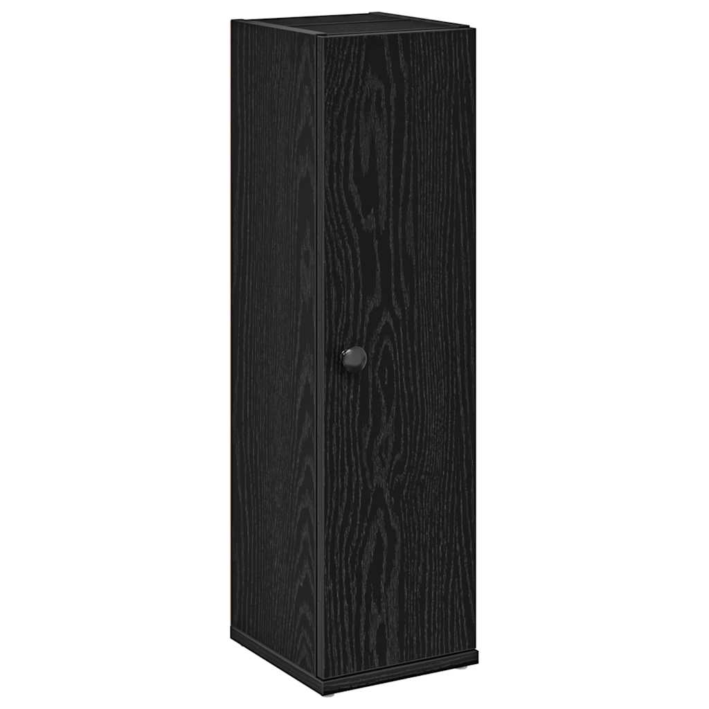 vidaXL Dulap de baie cu suport role, negru, 20,5x22x72 cm vidaXL Dulap de baie cu suport role, negru, 20,5x22x72 cm