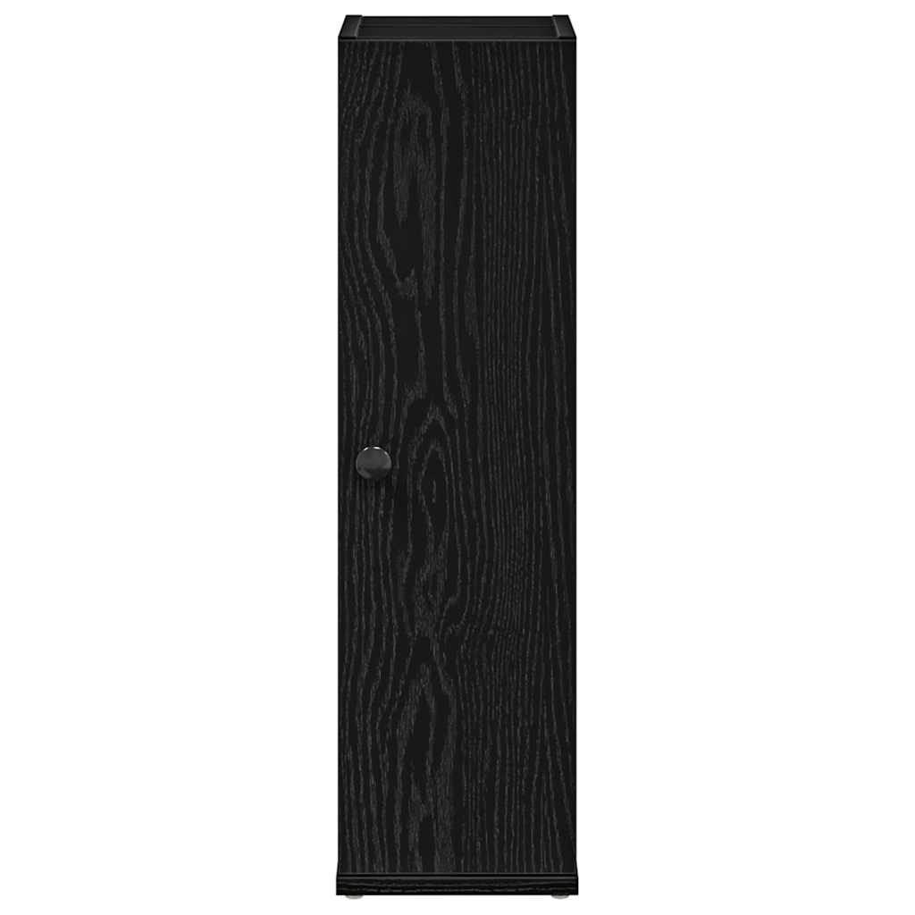 vidaXL Dulap de baie cu suport role, negru, 20,5x22x72 cm vidaXL Dulap de baie cu suport role, negru, 20,5x22x72 cm