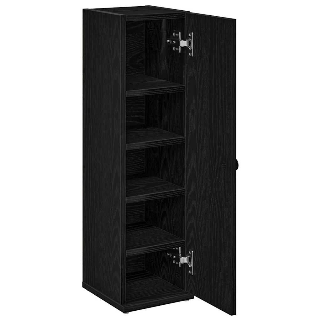 vidaXL Dulap de baie cu suport role, negru, 20,5x22x72 cm vidaXL Dulap de baie cu suport role, negru, 20,5x22x72 cm