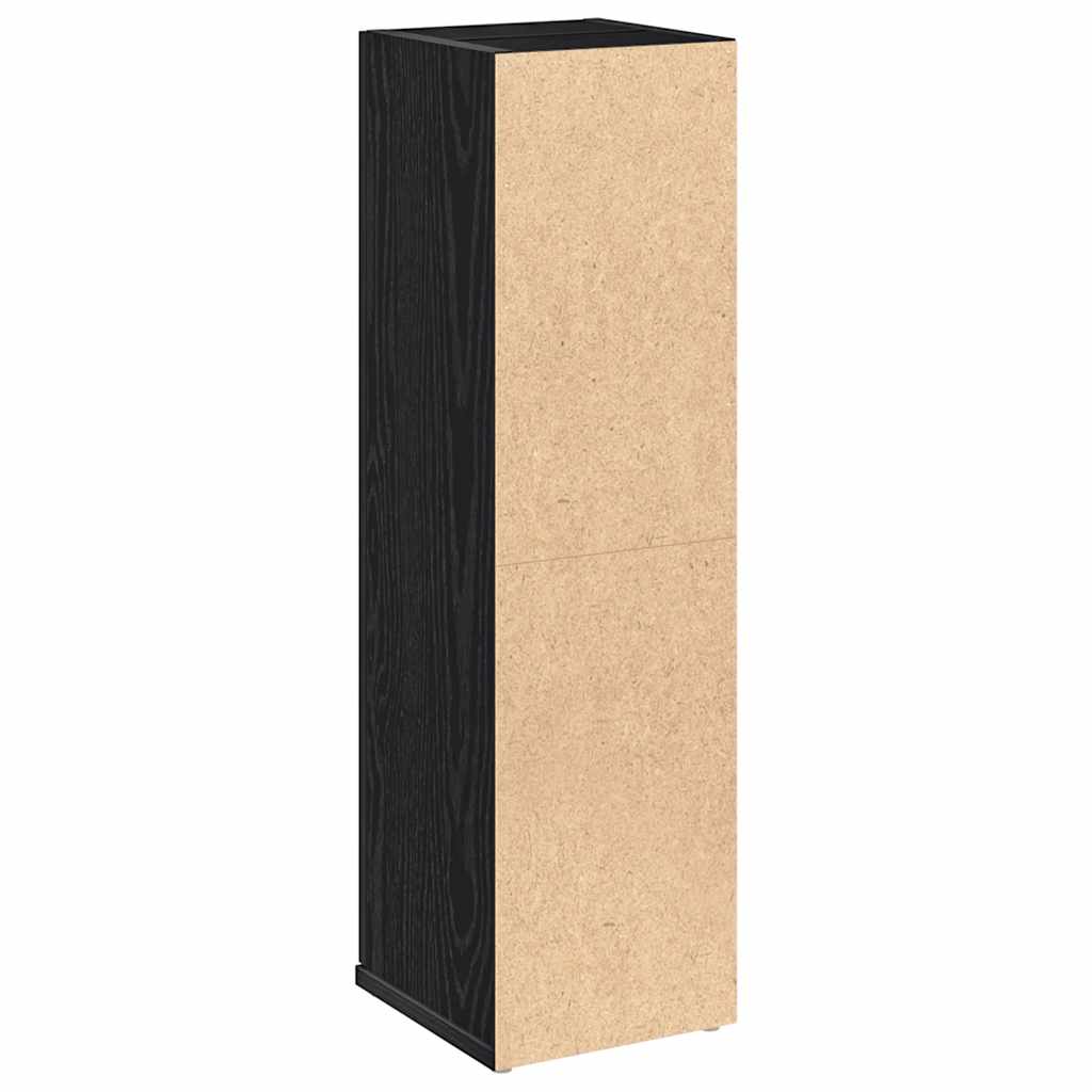 vidaXL Dulap de baie cu suport role, negru, 20,5x22x72 cm vidaXL Dulap de baie cu suport role, negru, 20,5x22x72 cm