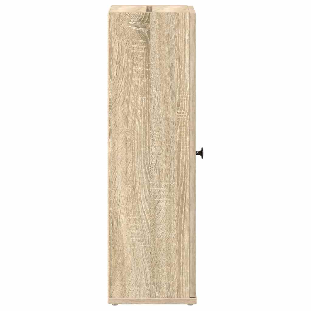 vidaXL Dulap de baie cu suport role, stejar sonoma, 20,5x22x72 cm