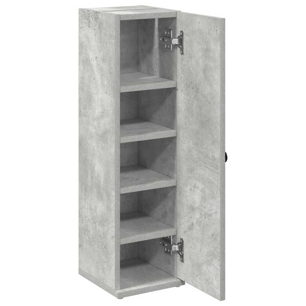 vidaXL Dulap de baie cu suport role, gri beton, 20,5x22x72 cm vidaXL Dulap de baie cu suport role, gri beton, 20,5x22x72 cm