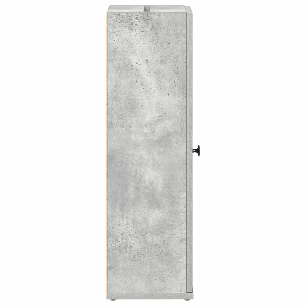 vidaXL Dulap de baie cu suport role, gri beton, 20,5x22x72 cm vidaXL Dulap de baie cu suport role, gri beton, 20,5x22x72 cm