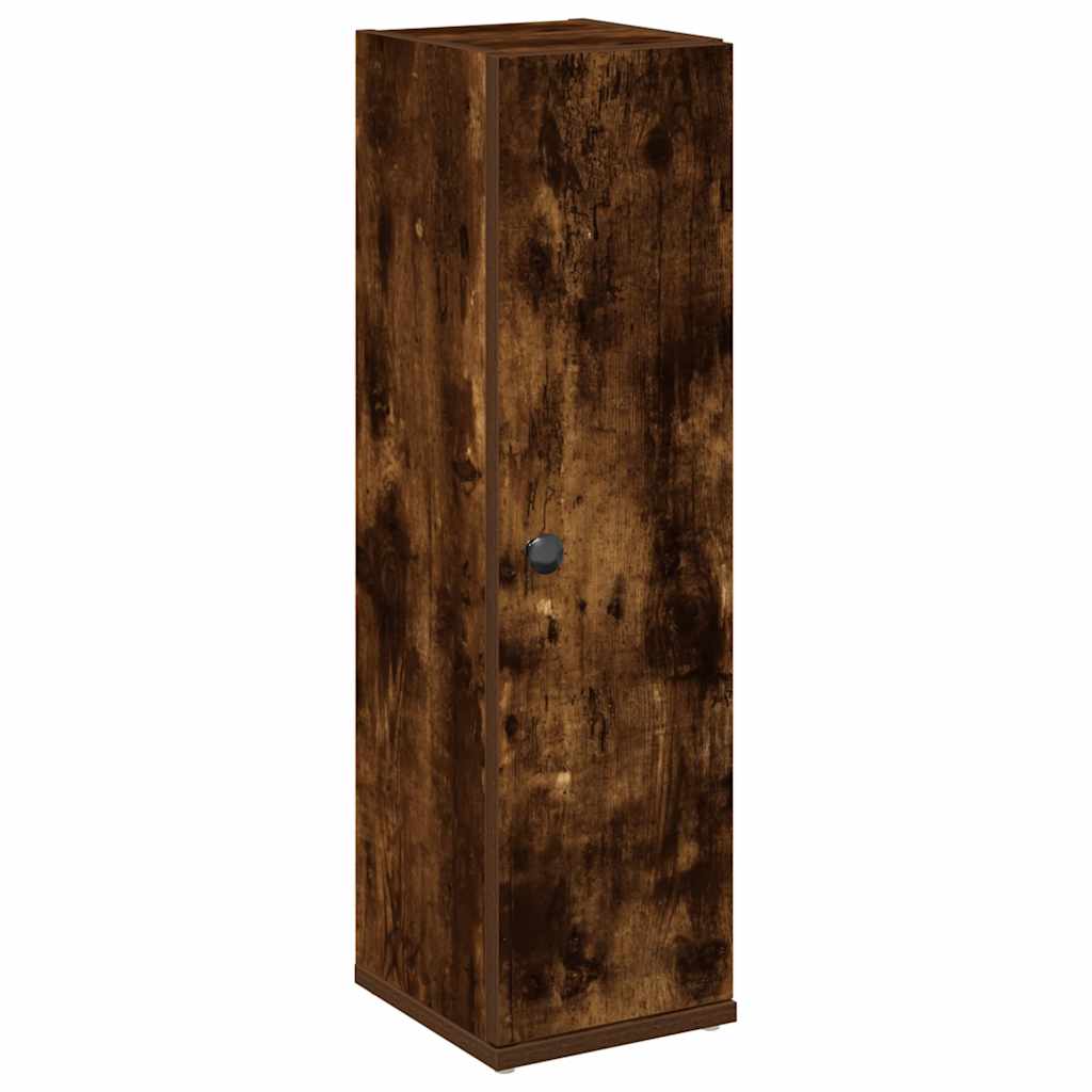 vidaXL Dulap de baie cu suport role, stejar fumuriu, 20,5x22x72 cm