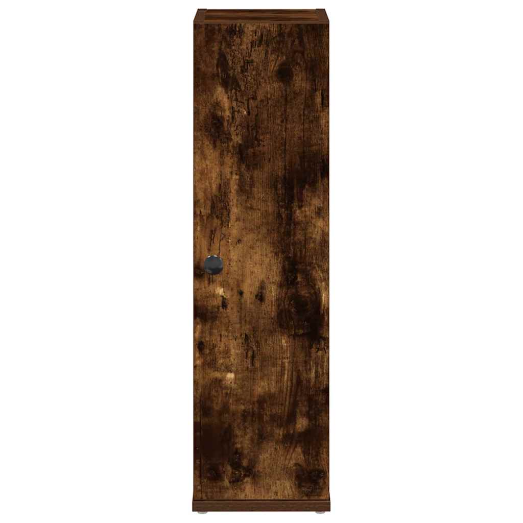vidaXL Dulap de baie cu suport role, stejar fumuriu, 20,5x22x72 cm