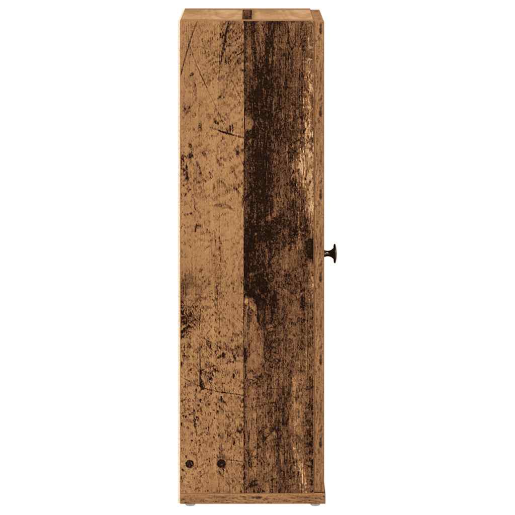 vidaXL Dulap de baie cu suport role, lemn vechi, 20,5x22x72 cm