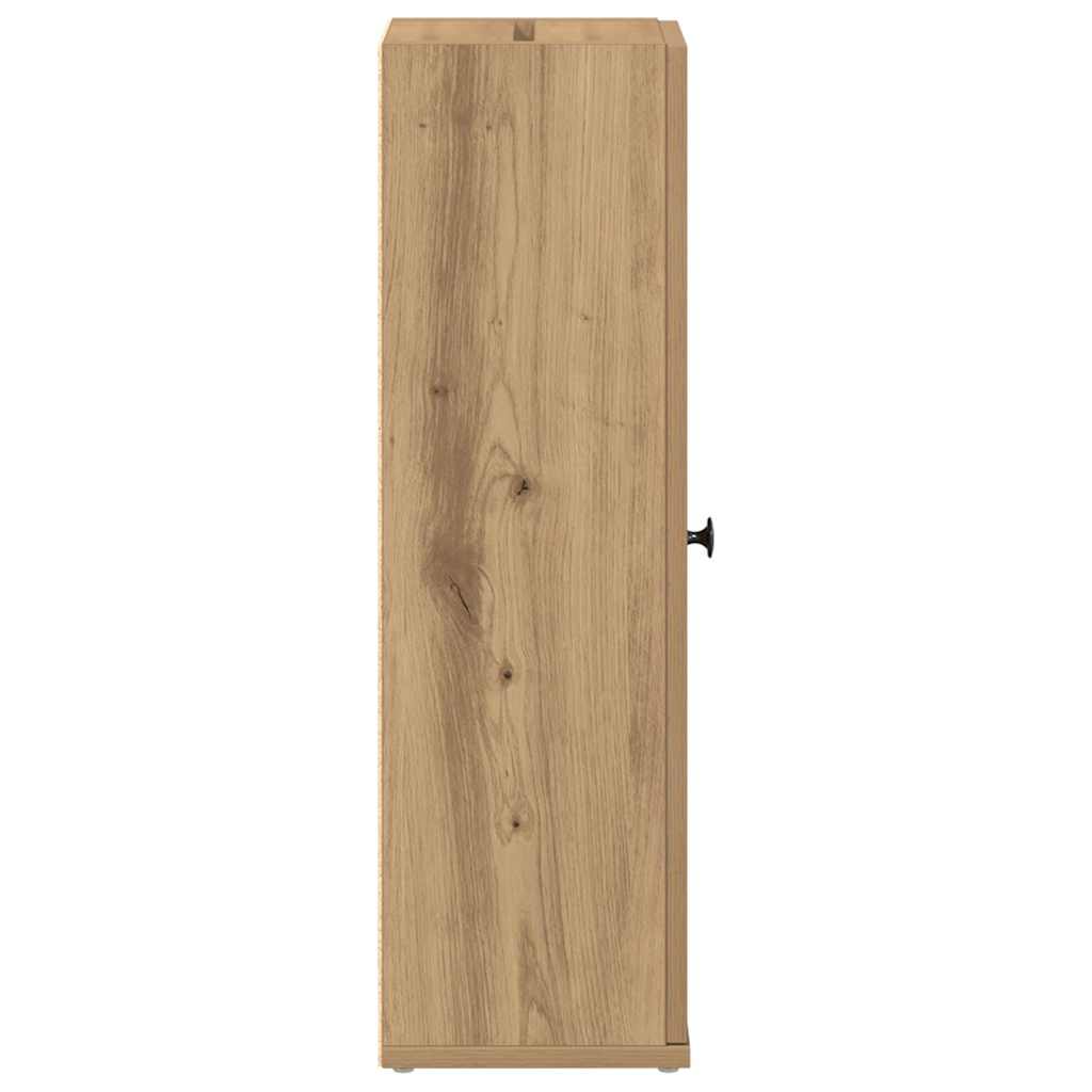 vidaXL Dulap de baie cu suport role, stejar artizanal, 20,5x22x72 cm vidaXL Dulap de baie cu suport role, stejar artizanal, 20,5x22x72 cm