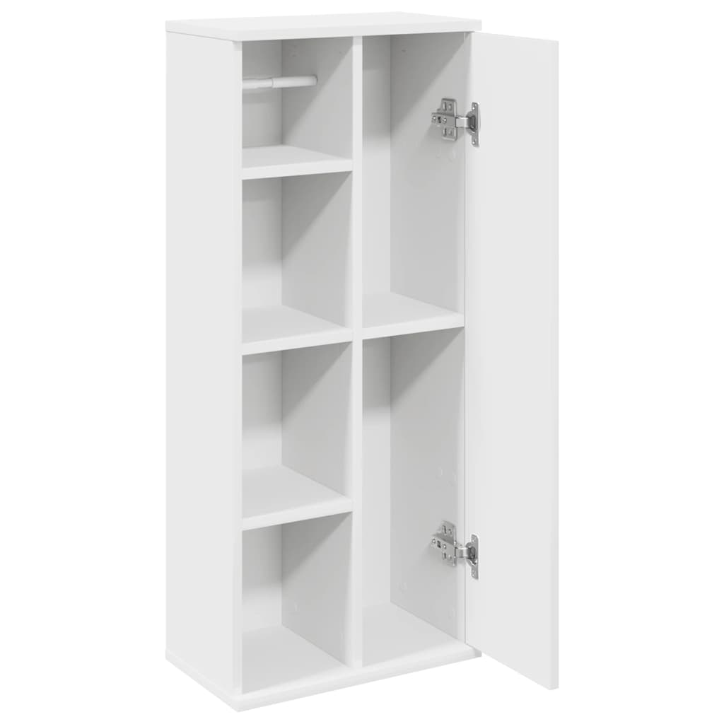 vidaXL Dulap de baie cu suport role, alb, 39x22x90 cm vidaXL Dulap de baie cu suport role, alb, 39x22x90 cm