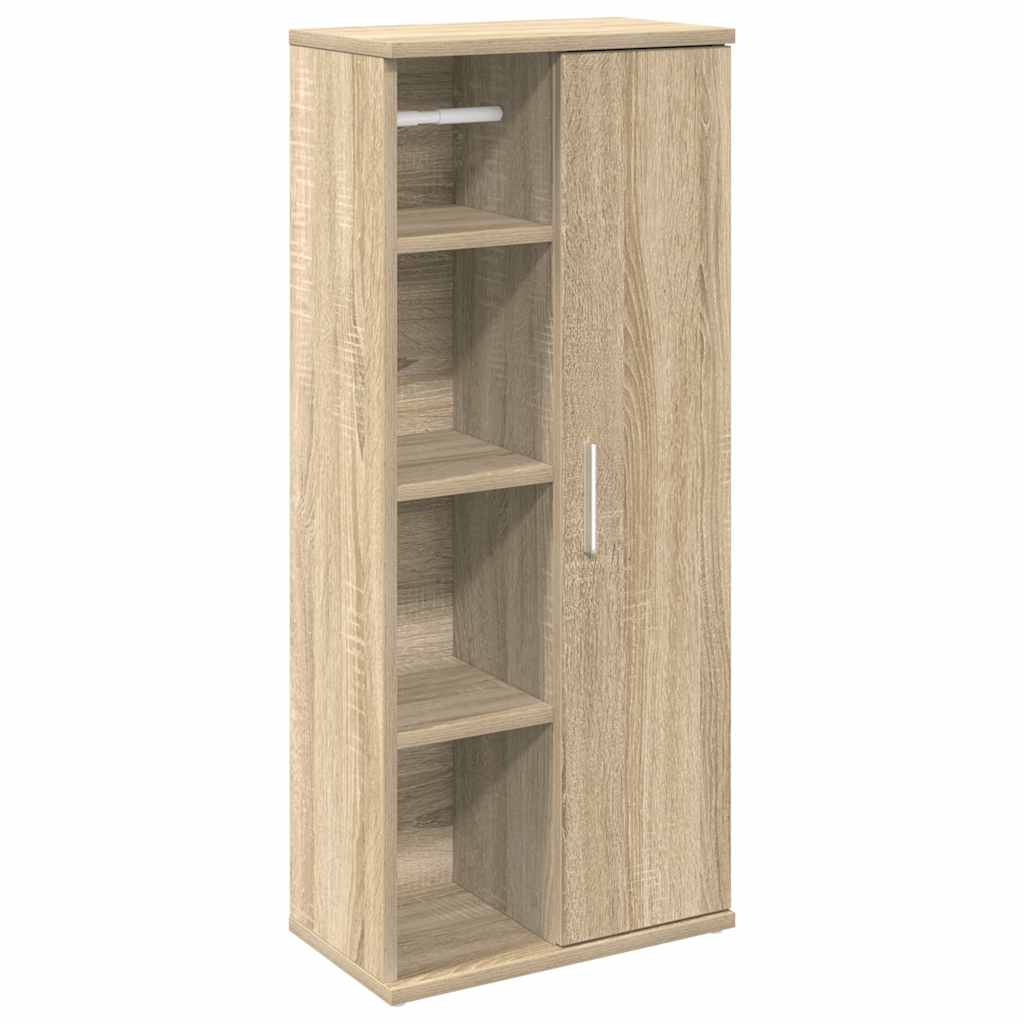 vidaXL Dulap de baie cu suport role, stejar sonoma, 39x22x90 cm vidaXL Dulap de baie cu suport role, stejar sonoma, 39x22x90 cm