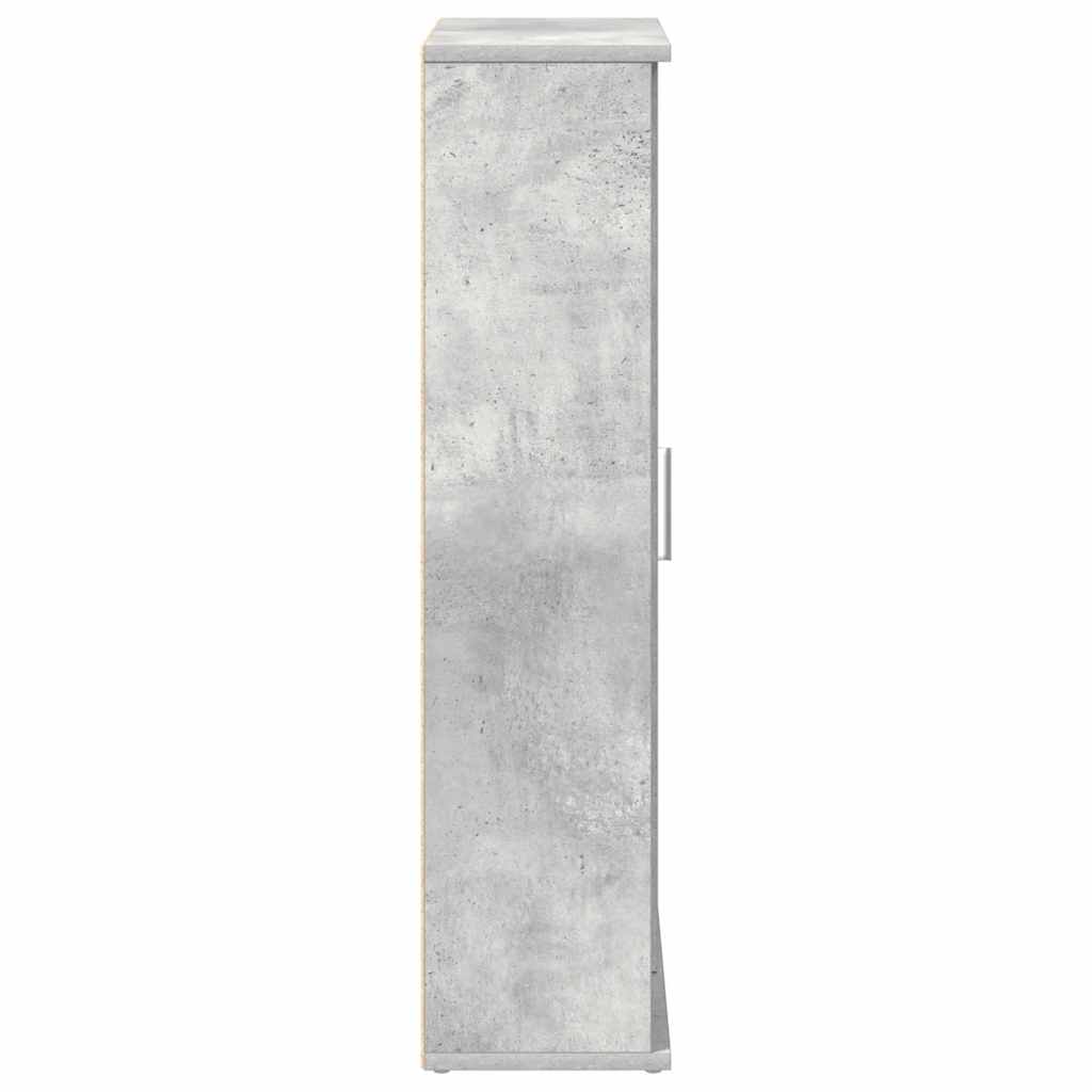 vidaXL Dulap de baie cu suport role, gri beton, 39x22x90 cm