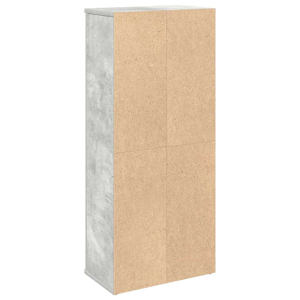 vidaXL Dulap de baie cu suport role, gri beton, 39x22x90 cm