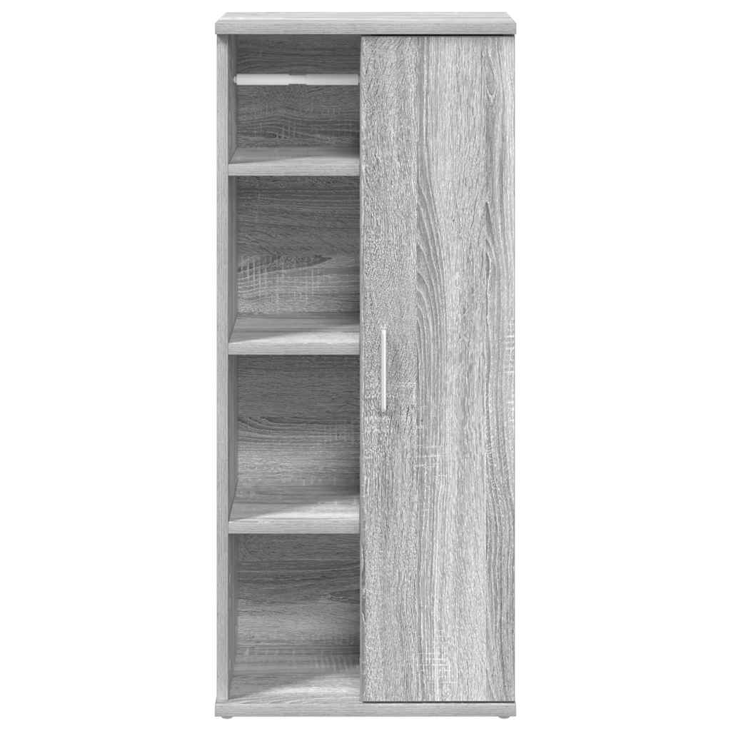 vidaXL Dulap de baie cu suport role, sonoma gri, 39x22x90 cm