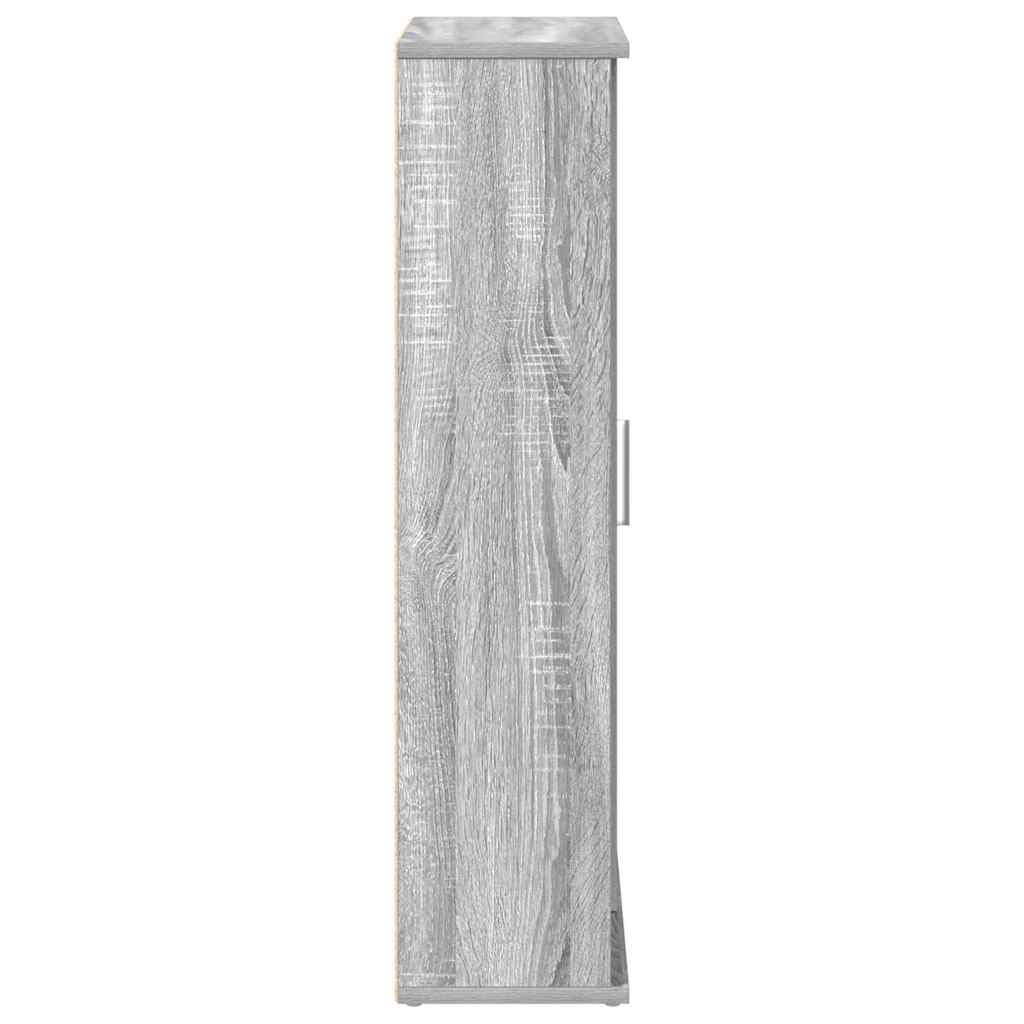 vidaXL Dulap de baie cu suport role, sonoma gri, 39x22x90 cm